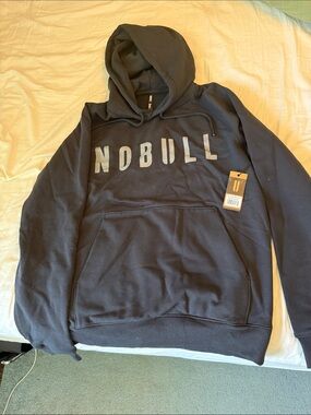 NOBULL Black Pullover Hoodie with Chest Logo